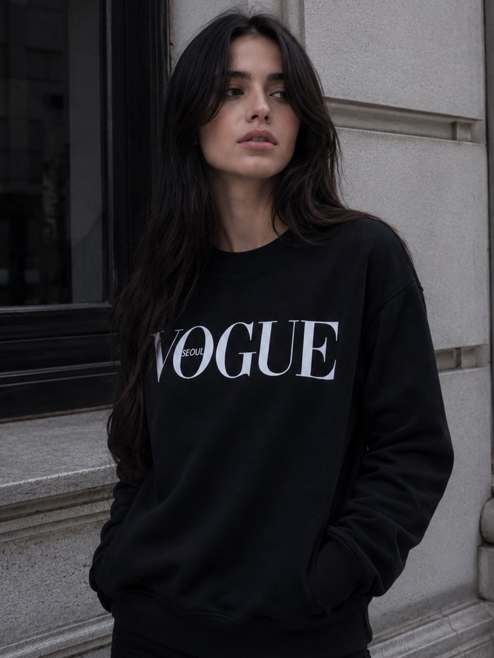 Rare 'VOGUE' Seoul Black Long Sleeve